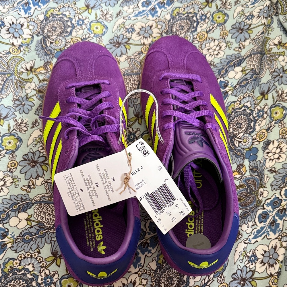 Adidas Gazelle Men's Sneakers in Purple and Yellow